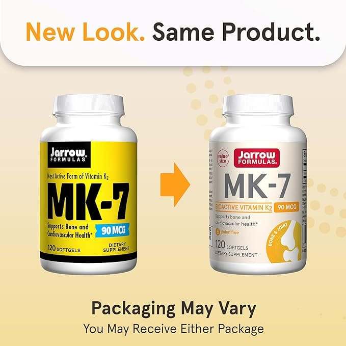 MK -7 (K2 -vitamiini) 90mcg 120 Softgels - Jarrow -kaavat