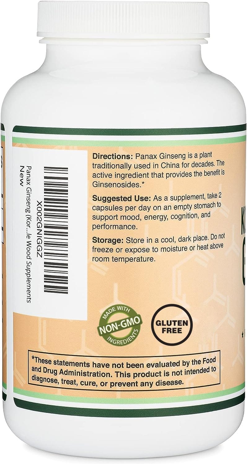 Double bois coréen Panax ginseng - 240 x 500 mg de capsules