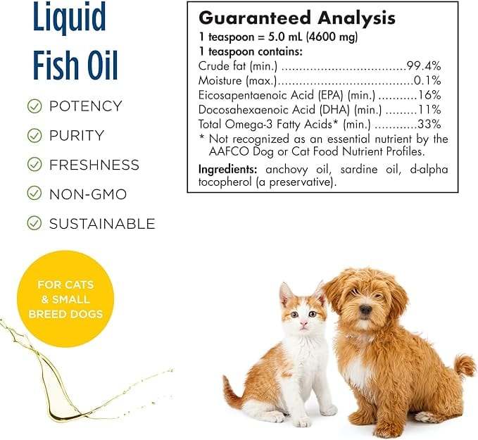 Omega -3 PET, koty i psy małe rasy, 60 ml - nordyckie naturale