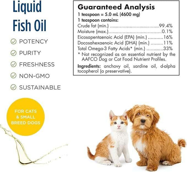 Omega -3 husdjur, katter och små rashundar, 60 ml - nordiska naturaler