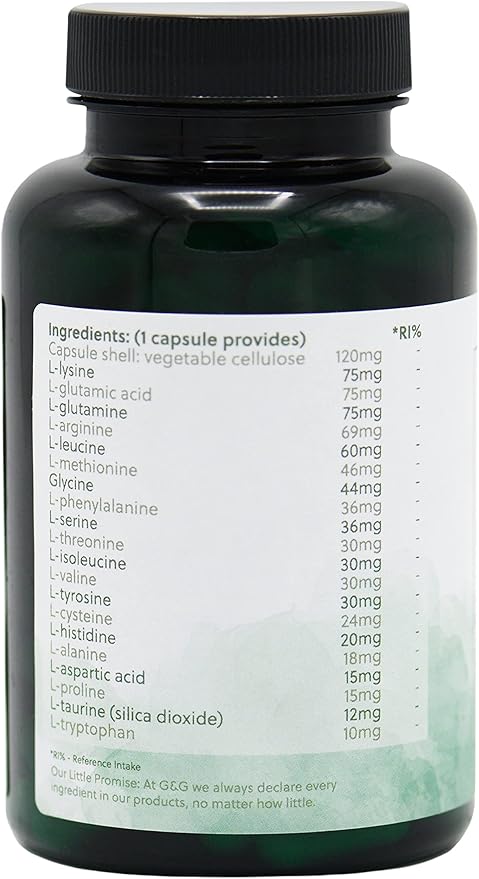 Aminoácidos de espectro completo 120 cápsulas - Vitaminas GG