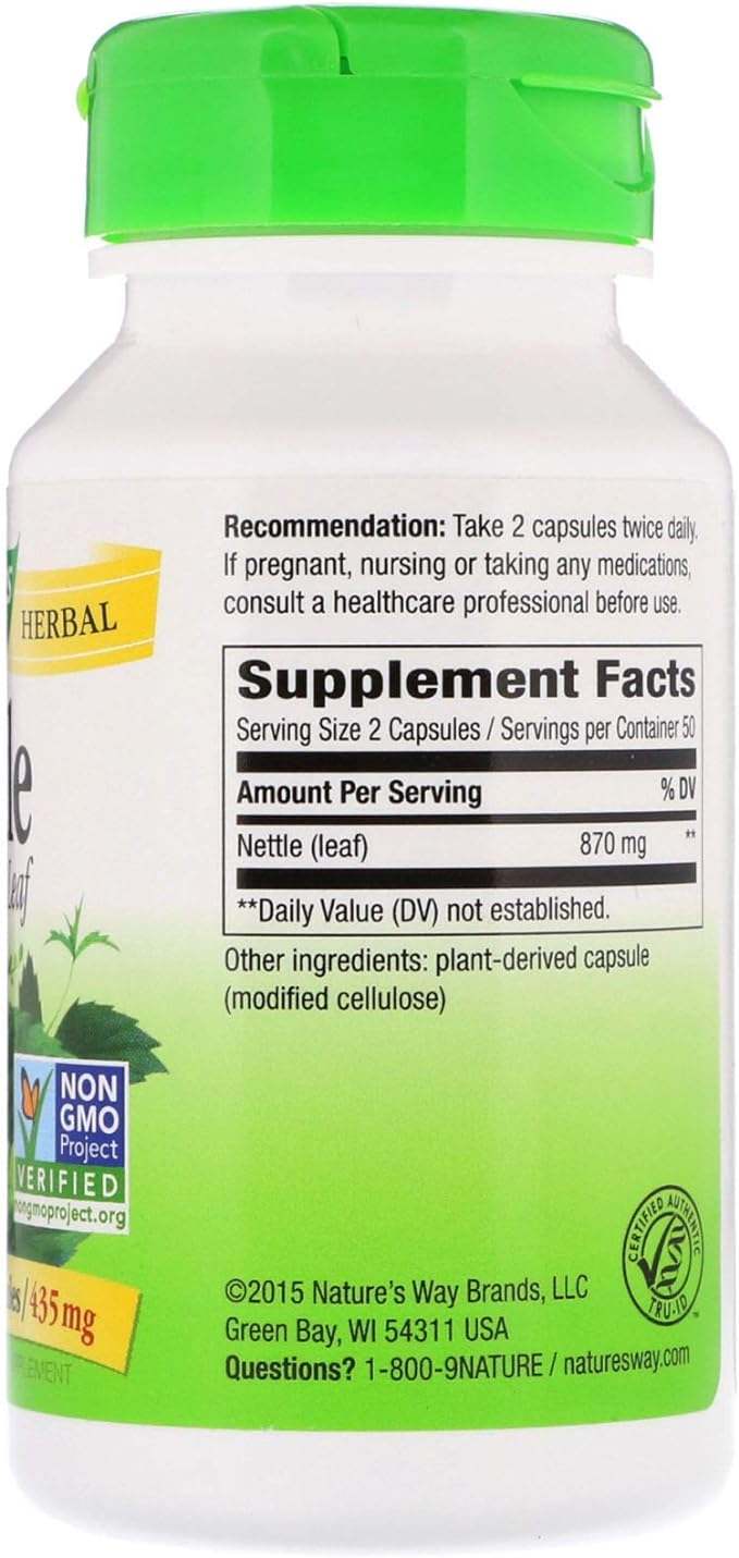 Nettle Leaf, 435 mg, 100 Capsules - Nature's Way