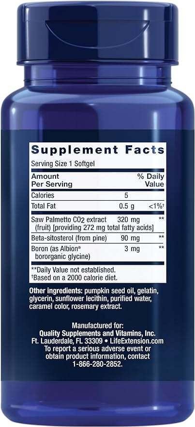 PalmettoGuard® - Saw Palmetto with Beta Sitosterol, 30 Softgels - Life Extension