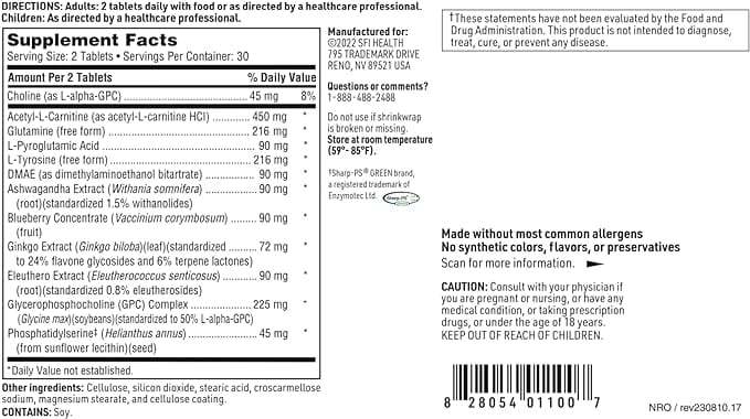 Neurothera 60 Tablet - Klaire Labs (SFI Health)