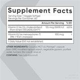 D3 + K2 - 60 Veggie Softgels auf Pflanzenbasis - Sportforschung