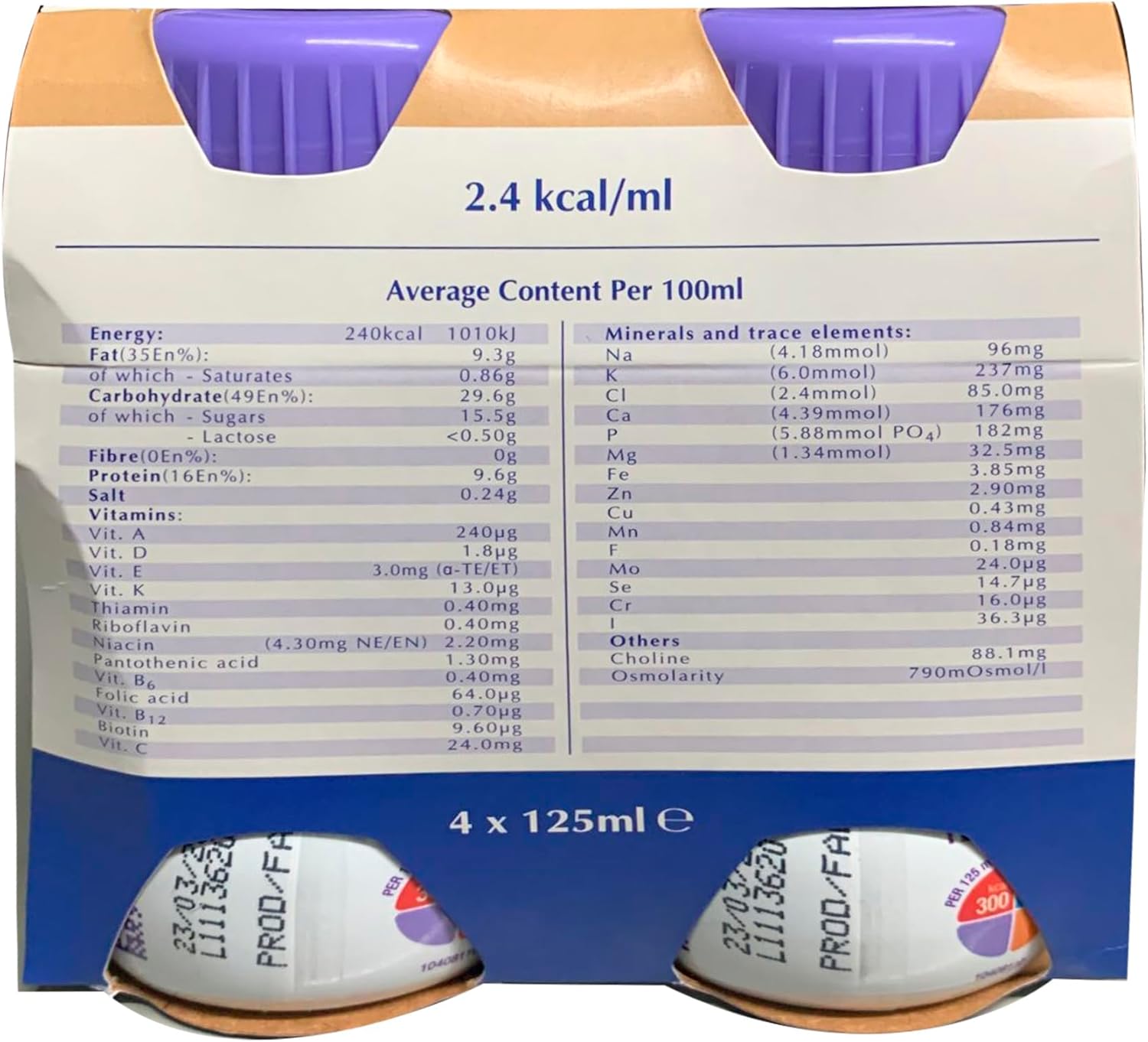 Fortisip Compact Mocha 125ml Pack of 4
