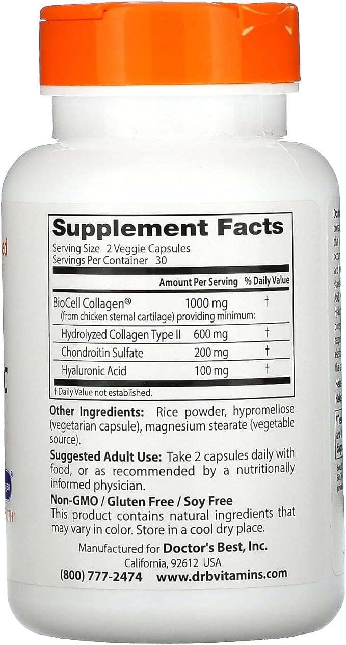 Hyaluronic Acid + Chondroitin Sulfate, 60 Capsules - Doctor's Best