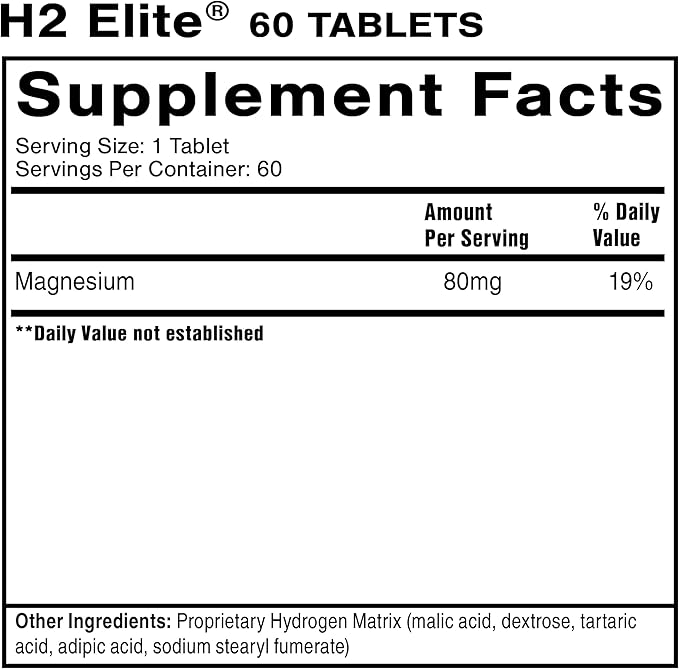 H2 Elite - 60 tableta - Quicksilver Scientific