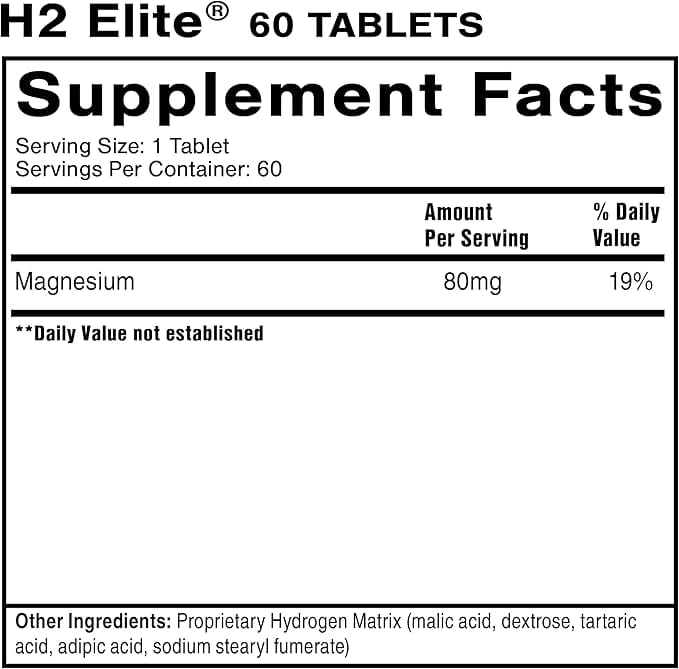 H2 Elite - 60 Tabletten - Quicksilver Scientific