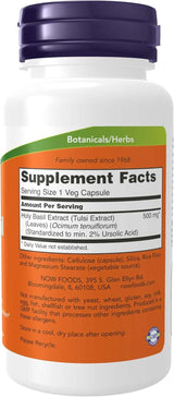 Extracto de Holy Basil 500 mg 90 VCaps - Ahora alimentos
