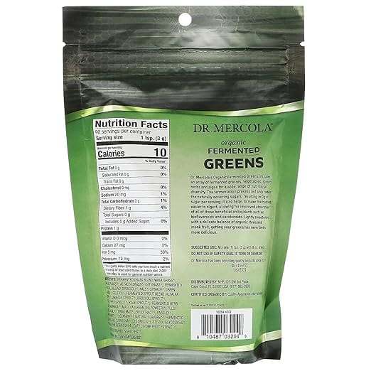 Organic Fermented Greens (90 servings): 1 bag - Dr Mercola