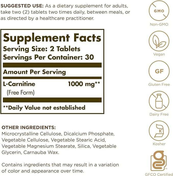 L -karnitin 500mg 60 tablet - Solgar