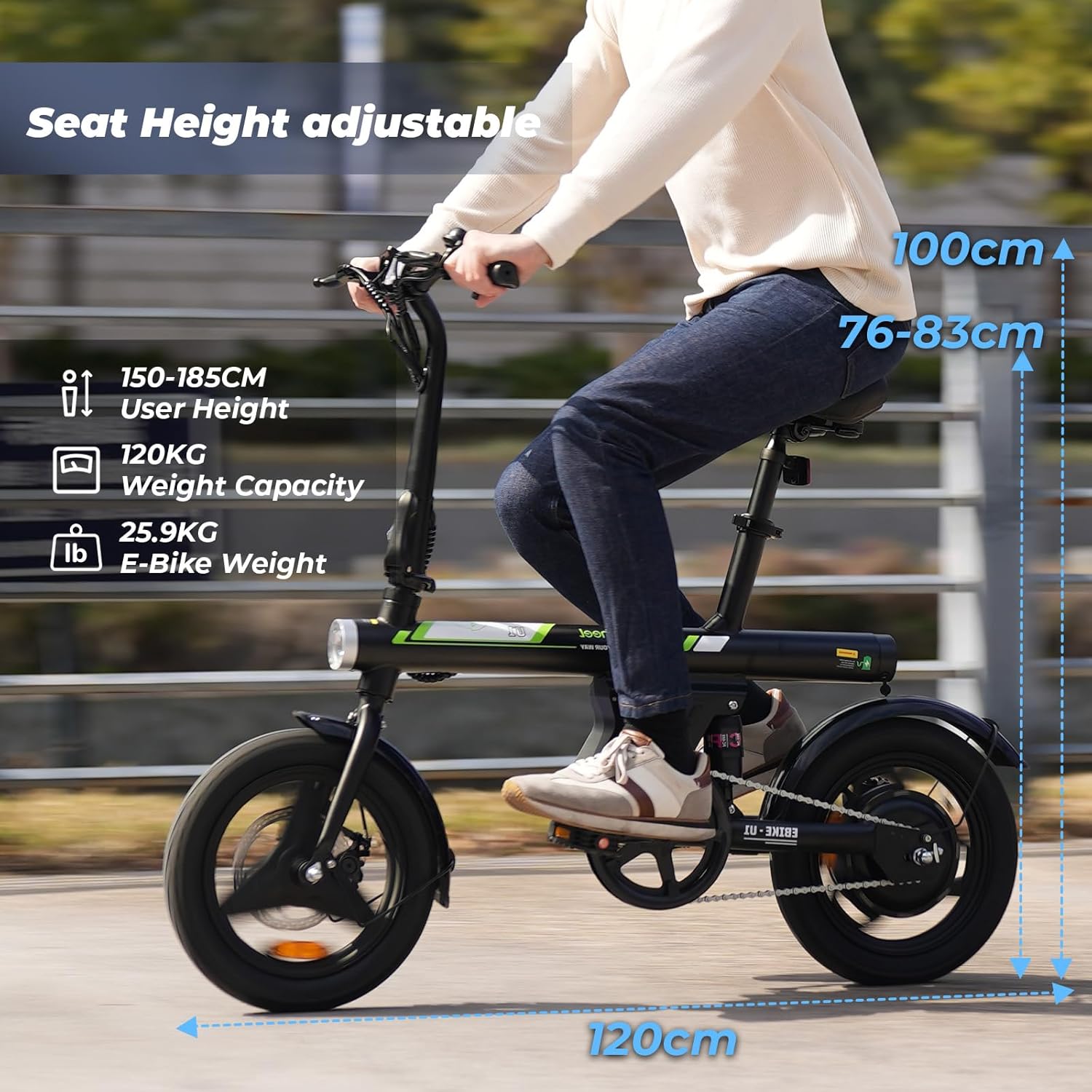 Ebike per bici elettriche premium con display LCD, motore da 250 W, batteria a 36 V e cablaggi impermeabili - 25 km/h