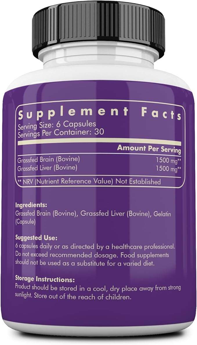 Grass Fed Brain (180 capsules) - Ancestral Supplements