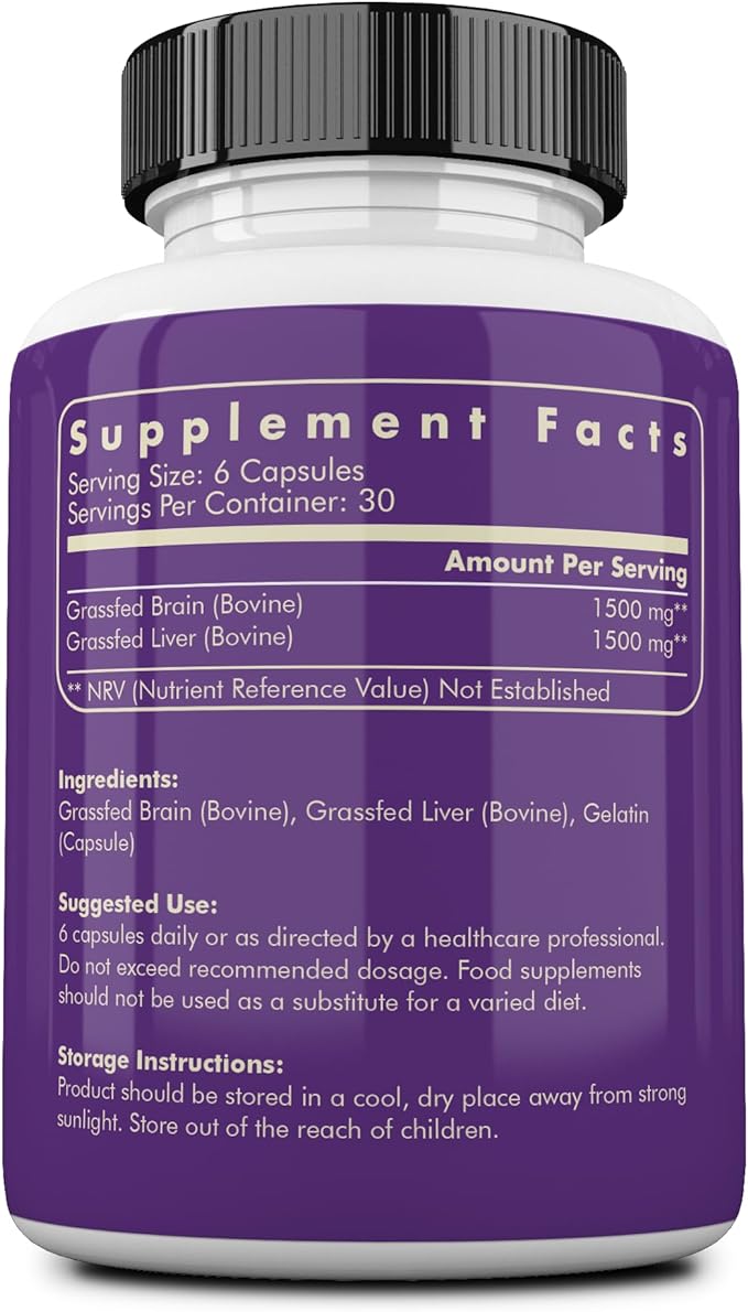 Grass Fed Brain (180 capsules) - Ancestral Supplements