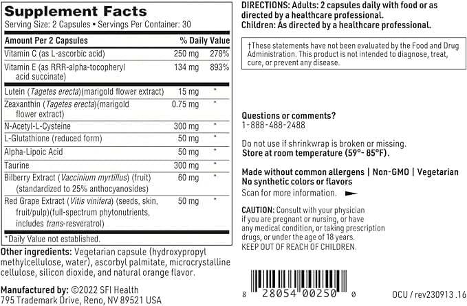 Ocuthera 60 kapslid - Klaire Labs (SFI Health)