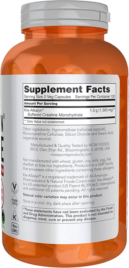 NOW Foods Kre-Alkalyn Creatine - 120 vcaps