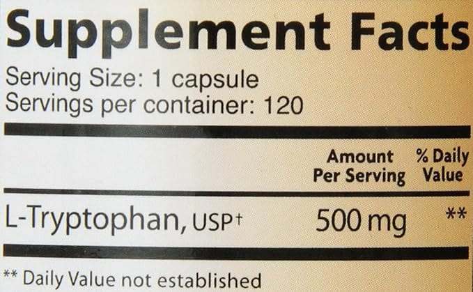 L -Tryptofan 120 Caps - Lidtke