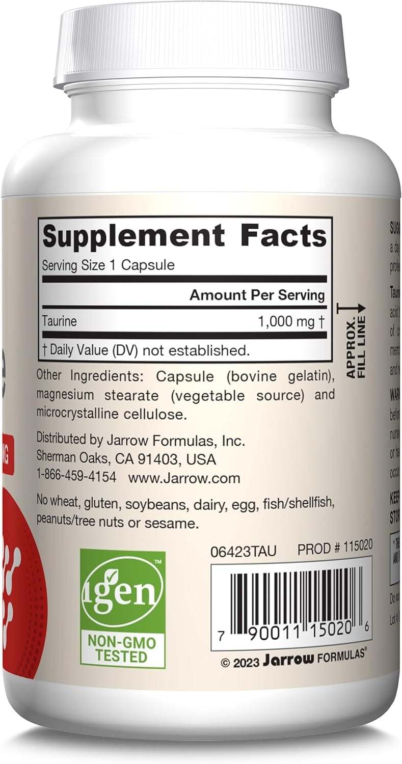 Taurine 1000mg, 100 kapsulas - Jarrow formulas