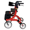 Drive Devilbiss Nitro Rollator with Seat – Lightweight Folding Walker with 10” Wheels & Adjustable Handles