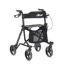 Torro Lightweight Folding Rollator with Seat – 8” Wheels, Lockable Brakes, Adjustable Handles