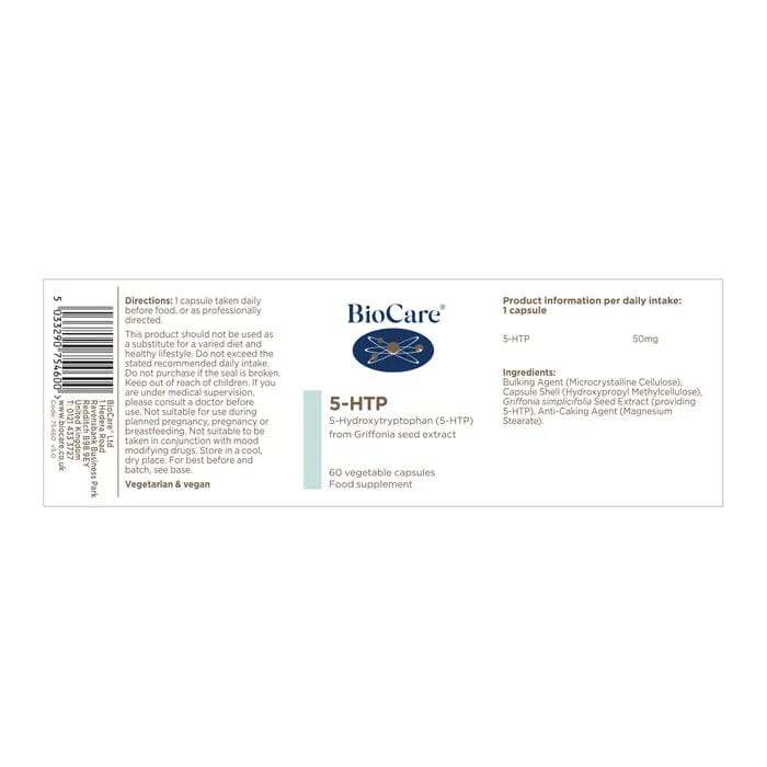 5 -HTP 50 mg 60 Kappen - Biocare