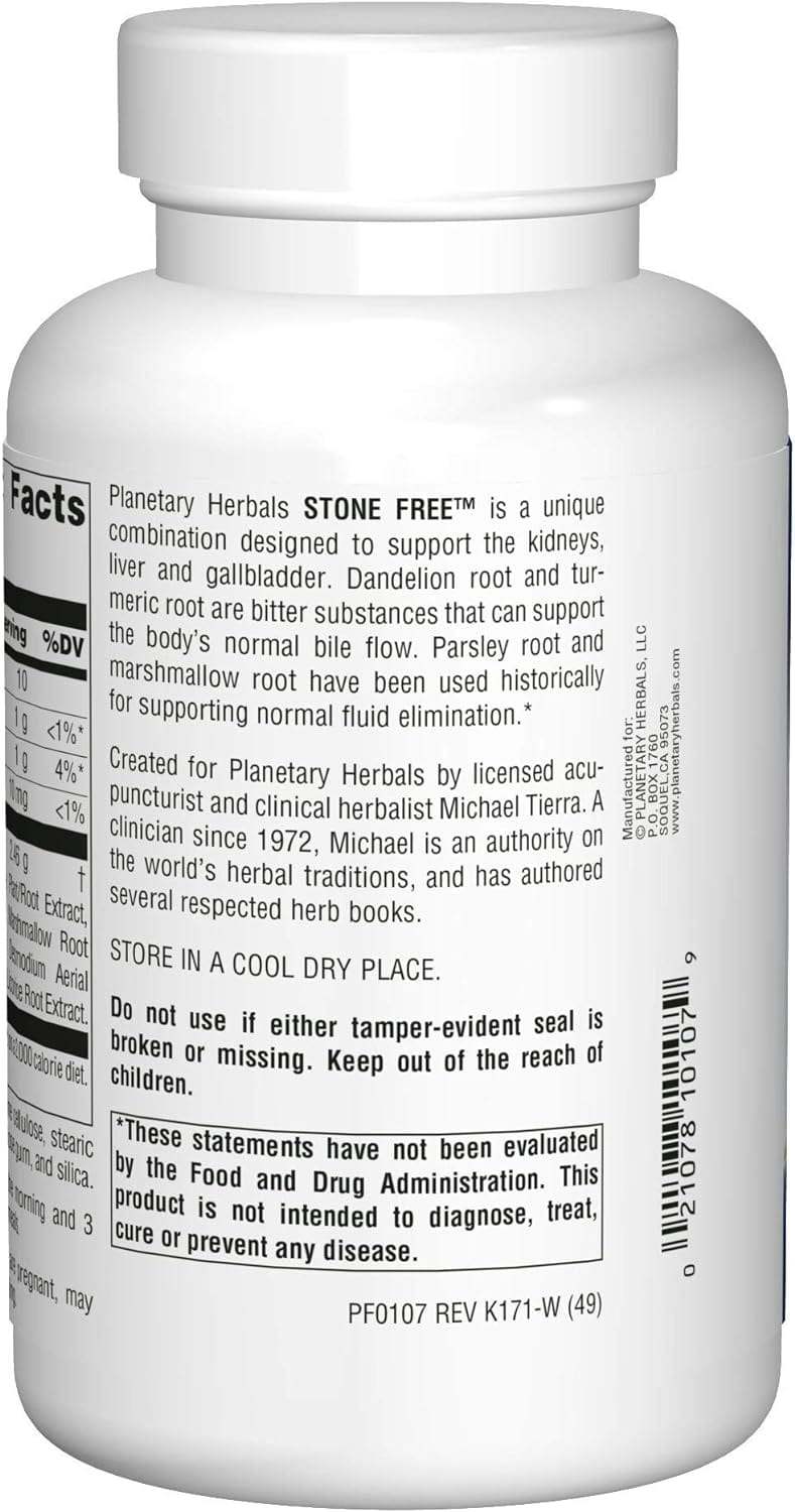 Stone Free - 820 mg - 90 Tablets - Planetary Herbs