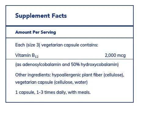 ADENOSIL/HYDROXY B12 90 Cápsulas - Encapsulaciones puras