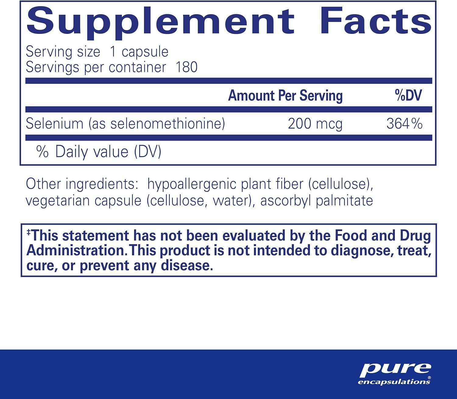 Selenium 200mcg 60 VCAPS - Pure Encapsulations