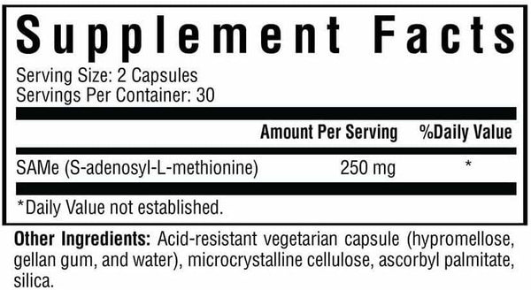 Samma - 250 mg - 60 syraresistenta vegetariska kapslar - Söker hälsa