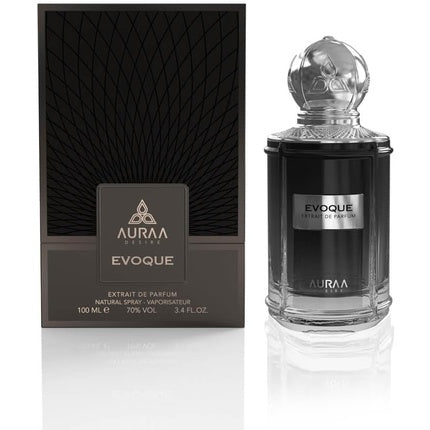 Evoque Extrait Perfume 100ml by Auraa Desire Cardamom Bergamot Plum Scent for Men and Women