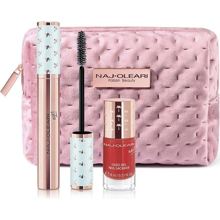 Naj Oleari Classy Kit Wear The Volume Mascara and Oleo Gel Nail Lacquer Smalto with Pochette - Welzo