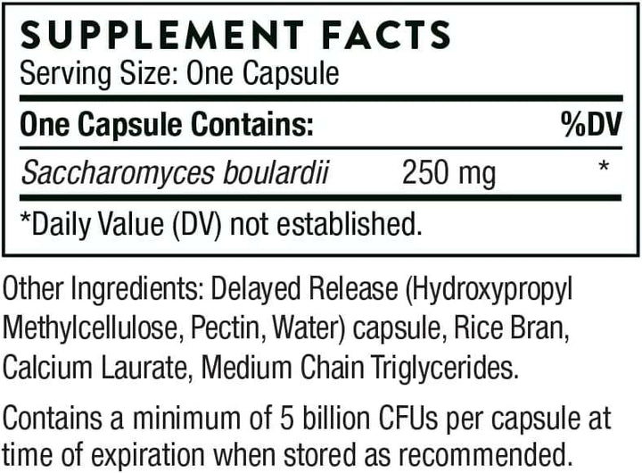 Sacro -B, Saccharomyces boulardii, 60 kasviskorkkia - Thorne Research