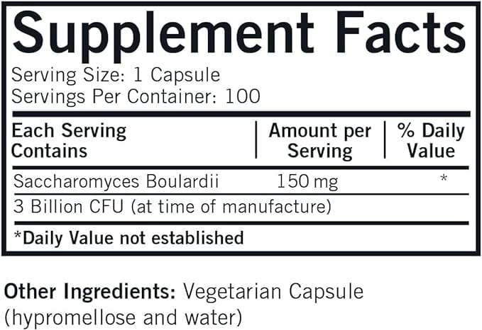 Saccharomyces Boulardii, 100 tobolek - Kirkman Laboratories