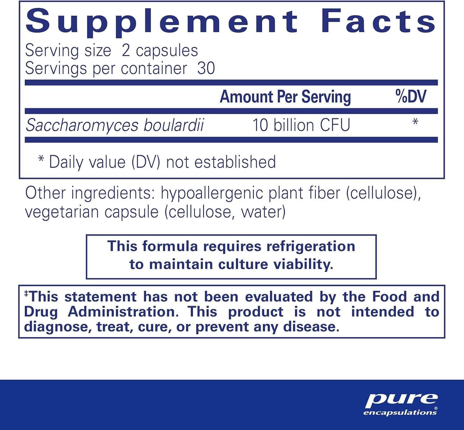 Saccharomyces boulardii 30 caps - incapsulazioni pure