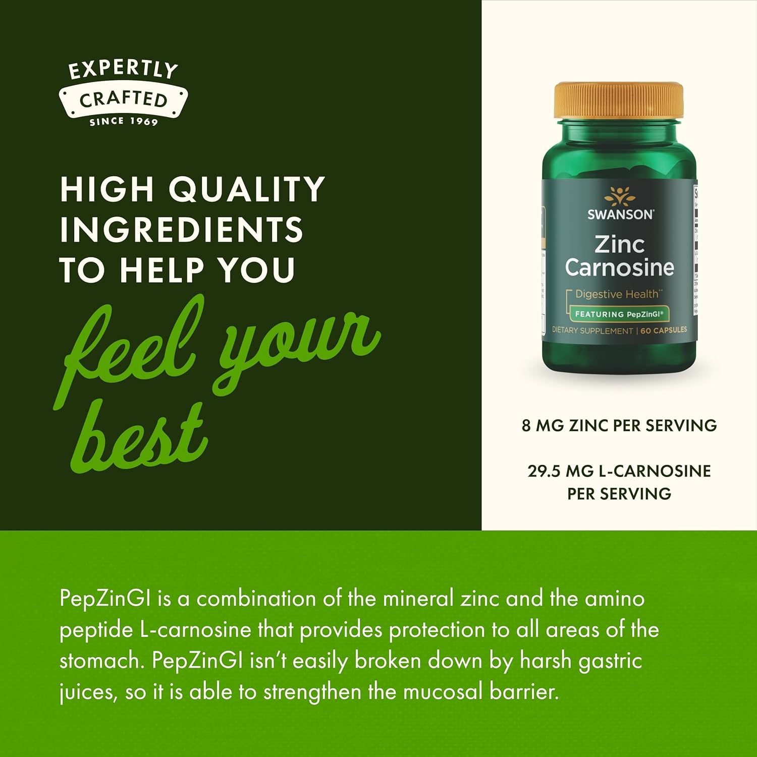 Swanson Zinc Carnosine - 60 caps