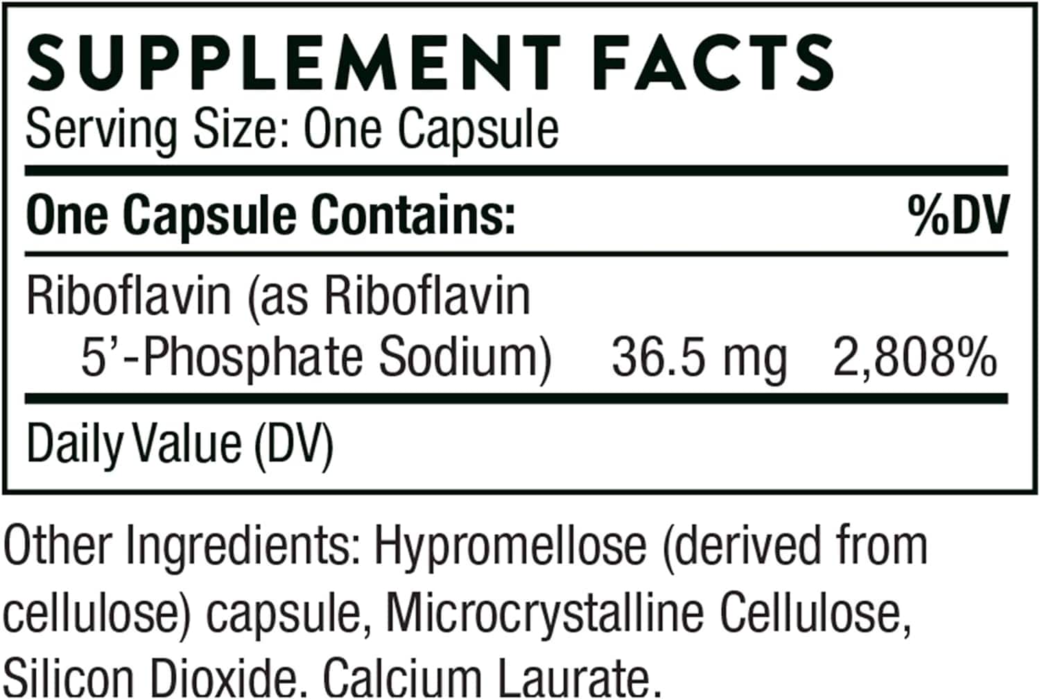 Riboflavine 5 'phosphate, 60 capsules - Thorne