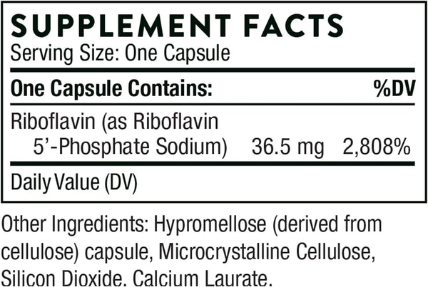 Riboflavin 5' Phosphate, 60 Capsules - Thorne