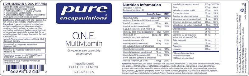 O.N.E. Multivitamin, 60 caps - Pure Encapsulations