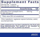 Bromelain 2400 - 500mg, 60 kape - čiste kapsulacije