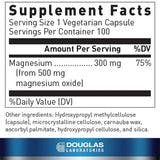 Magnesiumoxid 500 mg 100 Kappen - Douglas Labs - SOI