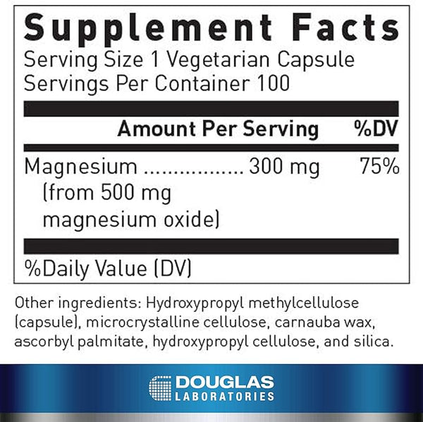 Oxid hořčíku 500 mg 100 čepic - Douglas Labs - SOI