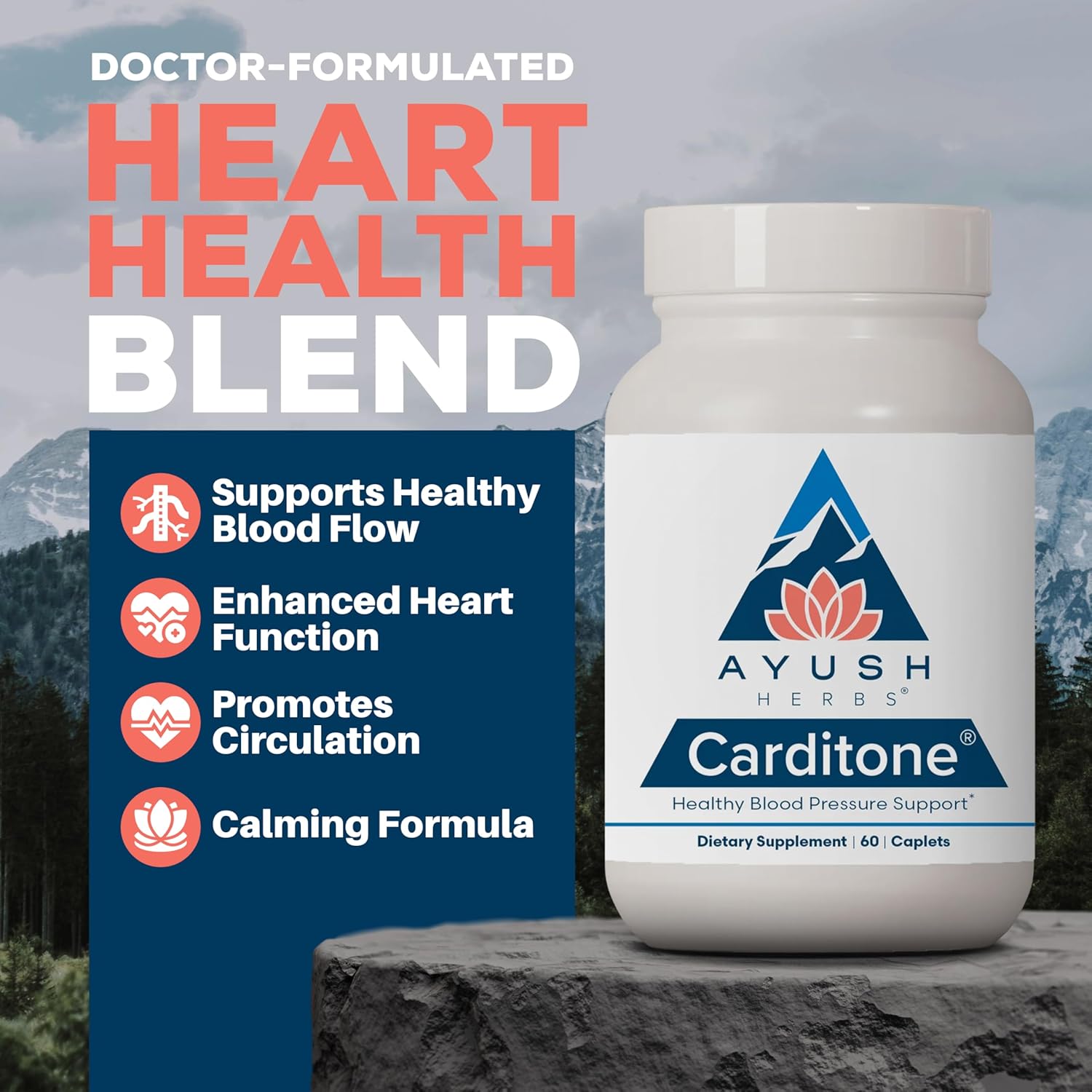 Carditone (60 Caplets) - Ayush Herbs