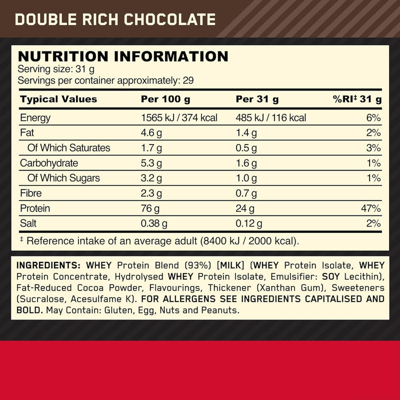 Optimum Nutrition 100% Whey Protein Protein Powder for Muscle Growth & Recovery