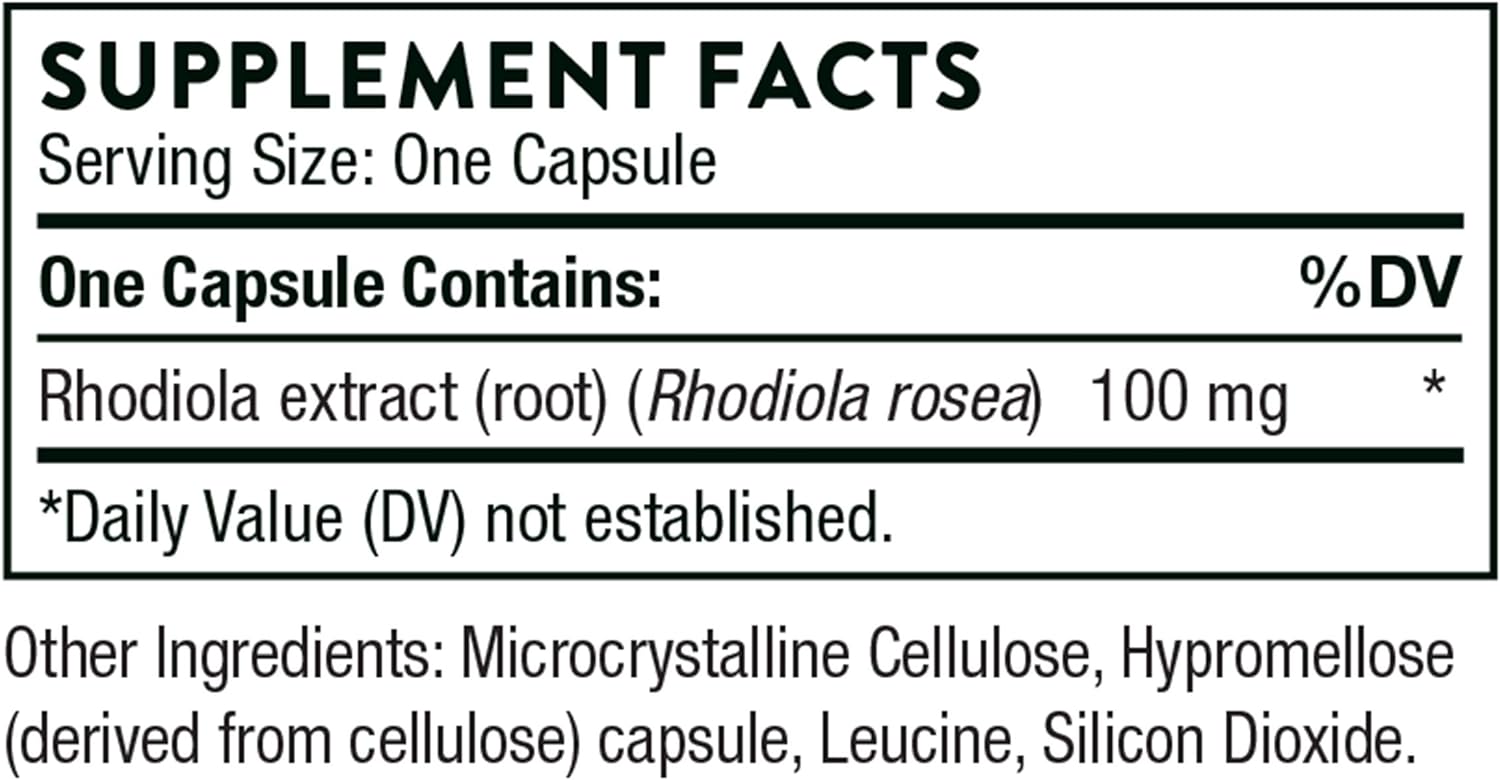 Rhodiola, 60 povrća - Thorne Research