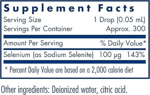 Sélénium à forte dose baisse 0,50 fl oz - groupe de recherche Nutricology / Allergy