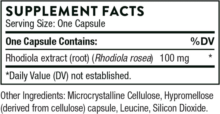 Rhodiola, 60 veganiškų kepurės - „Thorne Research“