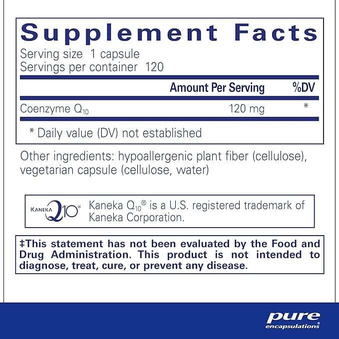 COQ10, 120 mg 30 groentendoppen - Pure Encapsulations