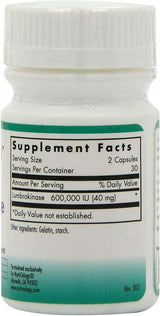 Lumbrokináza, 60 VEG CAPS - Nutricology / Alergy Research Group