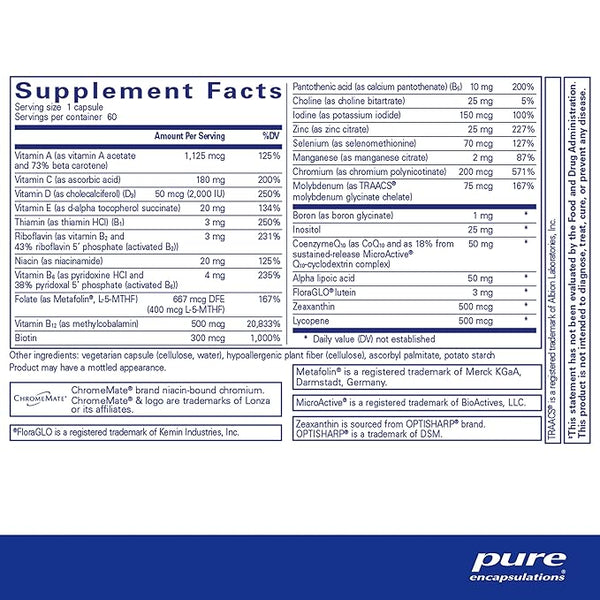 EEN. Multivitamine met ijzer, 60 doppen - pure inkapselen